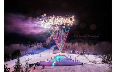 fireworks at old forge winter carnival